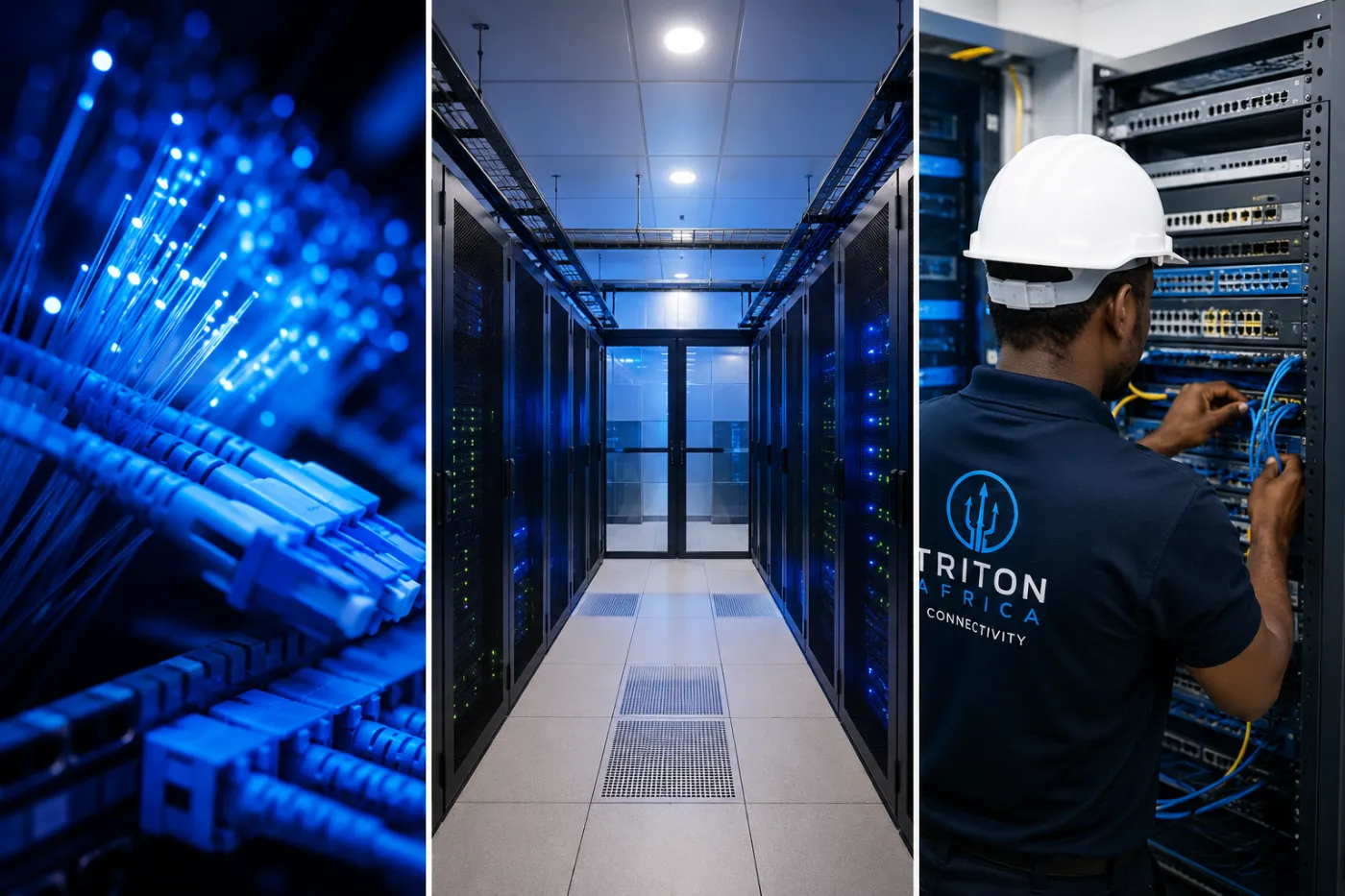 Triton engineer working in a data centre